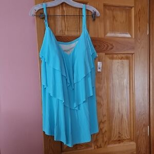Women's Blue Layered Tankini